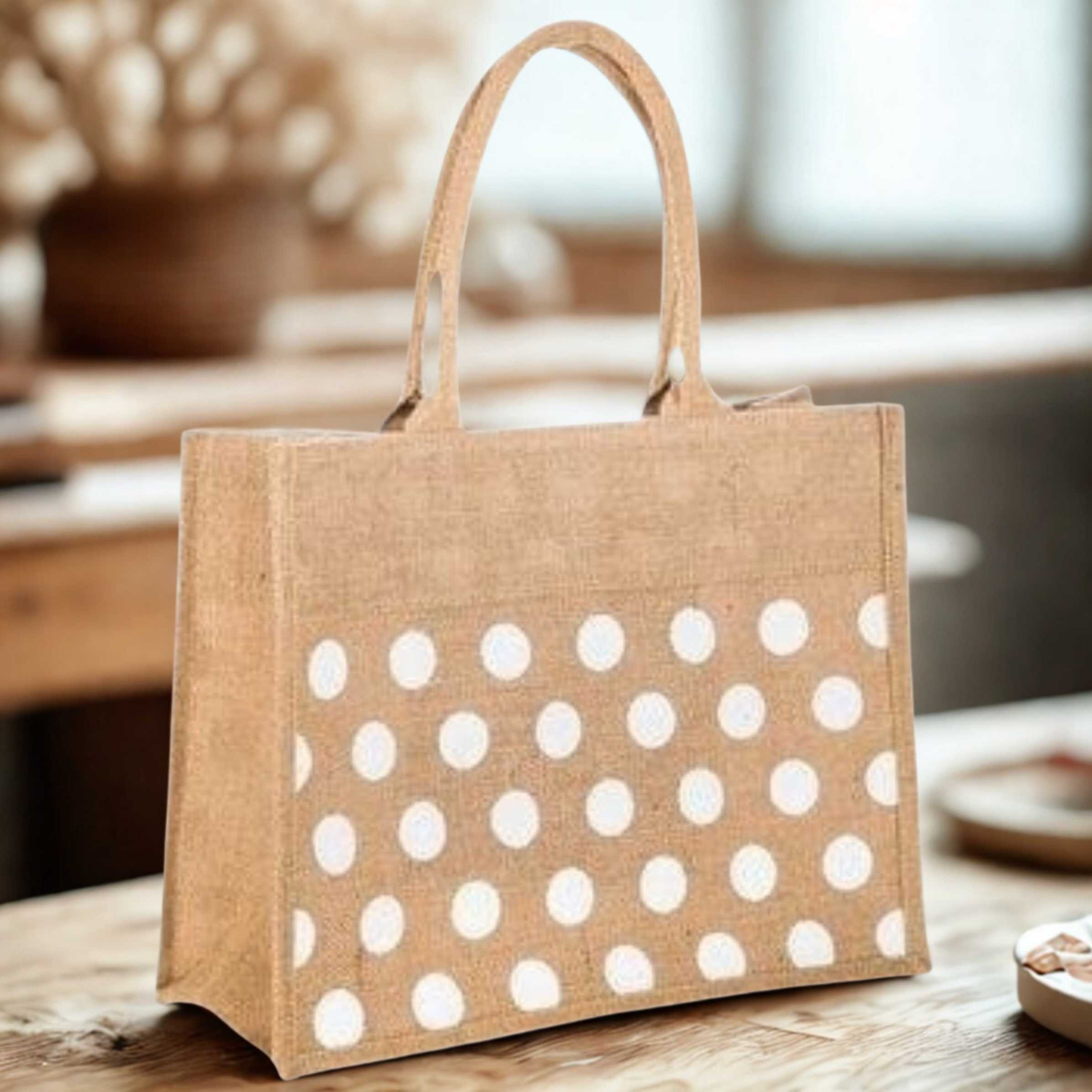 Jute printed bag J-012